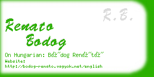 renato bodog business card